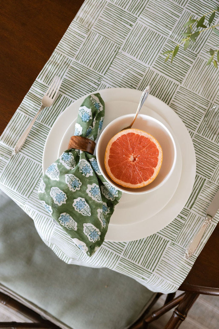 Organic Napkins (set of 4) - Lily - Sage - The Mended Company
