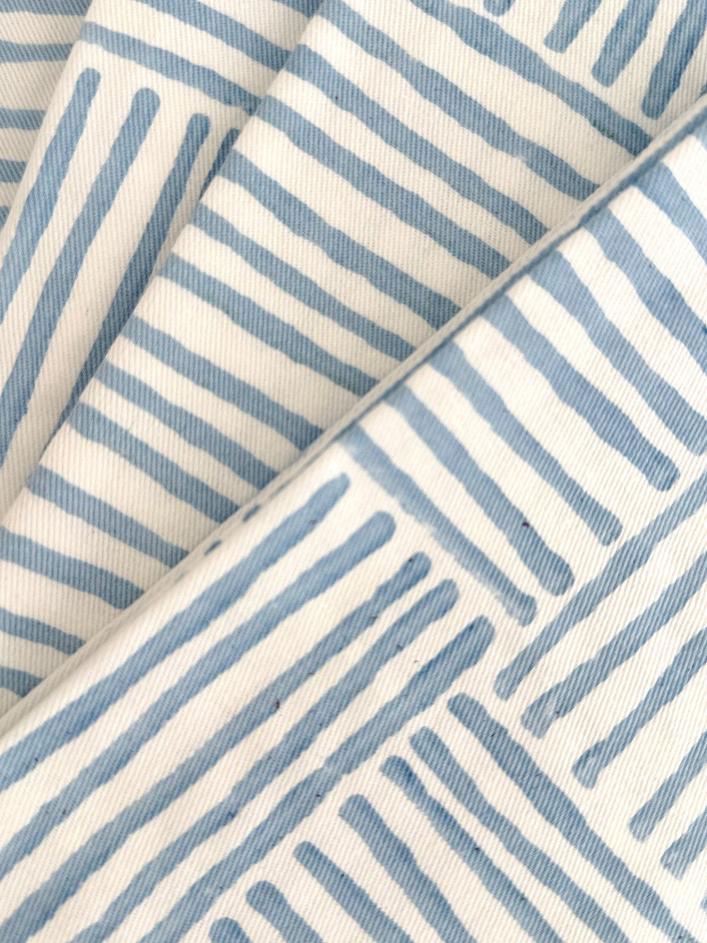 Organic Napkins (set of 4) - Stripe, Uniform Blue - The Mended Company