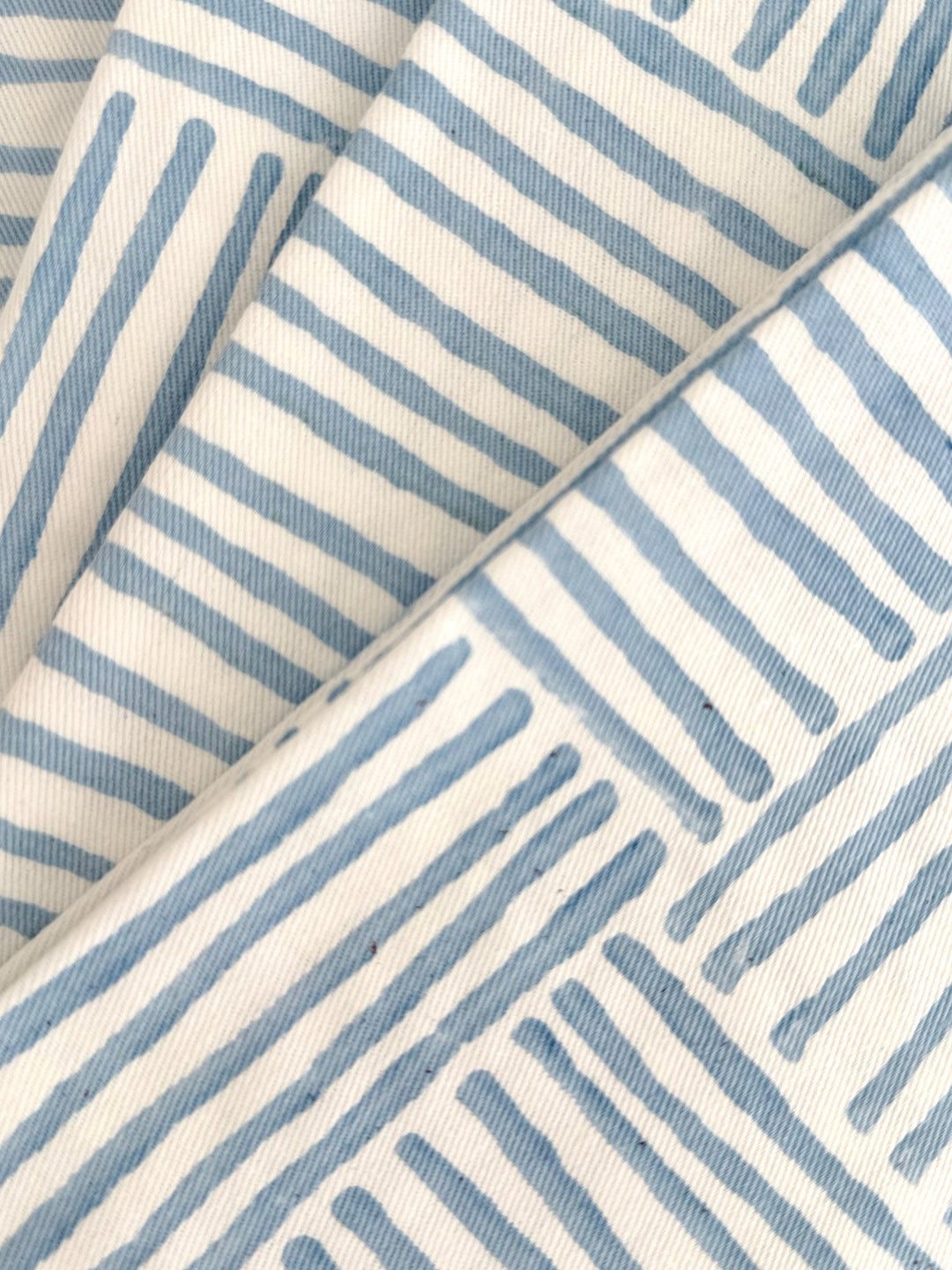 Organic Napkins (set of 4) - Stripe, Uniform Blue - The Mended Company