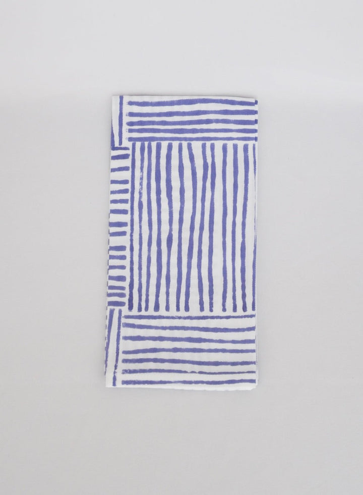 Organic Napkins (set of 4) - Striped, Periwinkle - The Mended Company