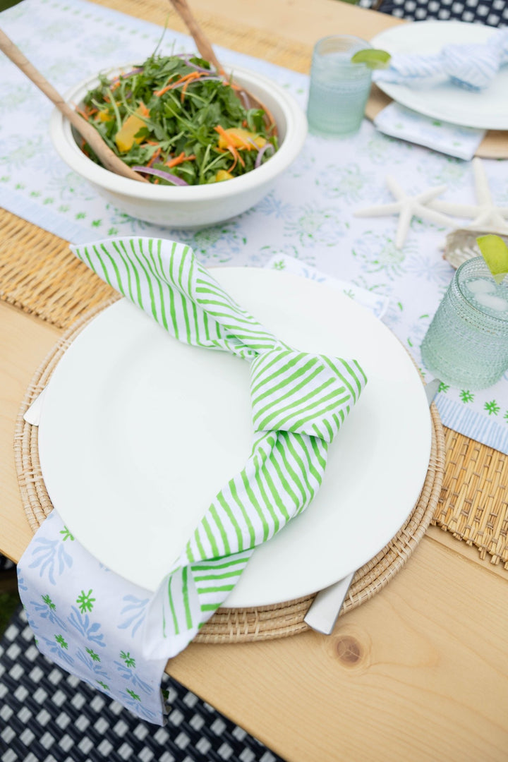 Organic Napkins (set of 4) - Striped, Vine - The Mended Company