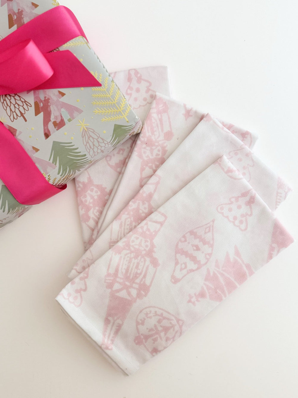 Organic Napkins (set of 4) - Sugar Plum, Rose - The Mended Company