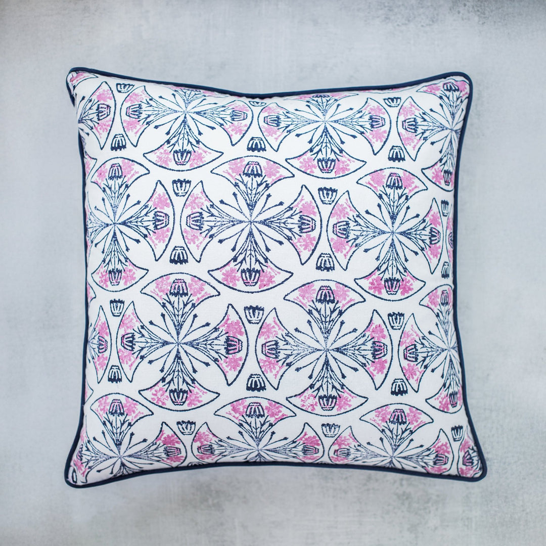 Pillow Sham - Mosaic, Navy & Lilac - The Mended Company