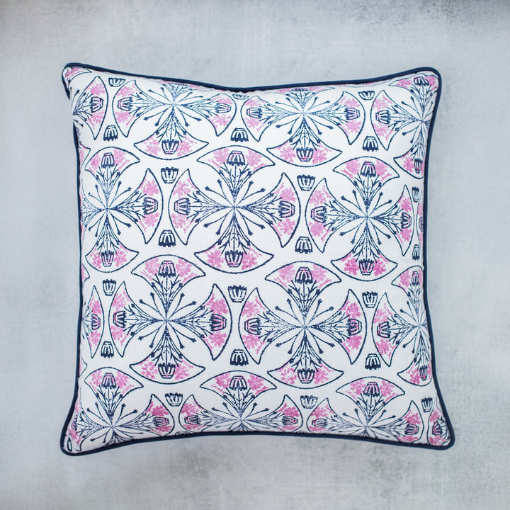 Pillow Sham - Mosaic, Navy & Lilac - The Mended Company