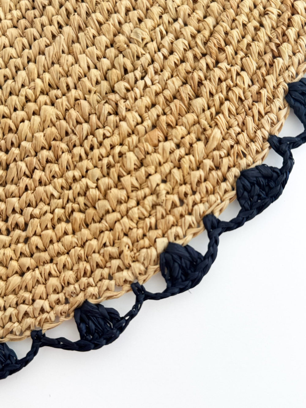 Placemats: Navy & Natural Rattan - The Mended Company