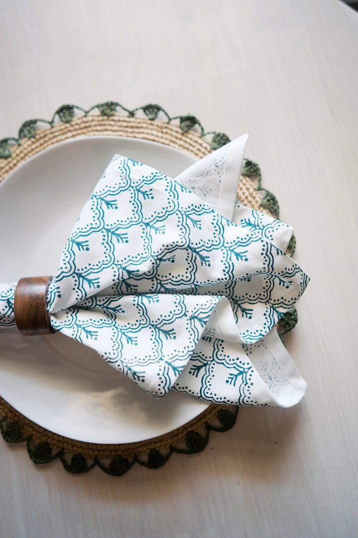 Placemats: Sage &amp; Natural Rattan - The Mended Company