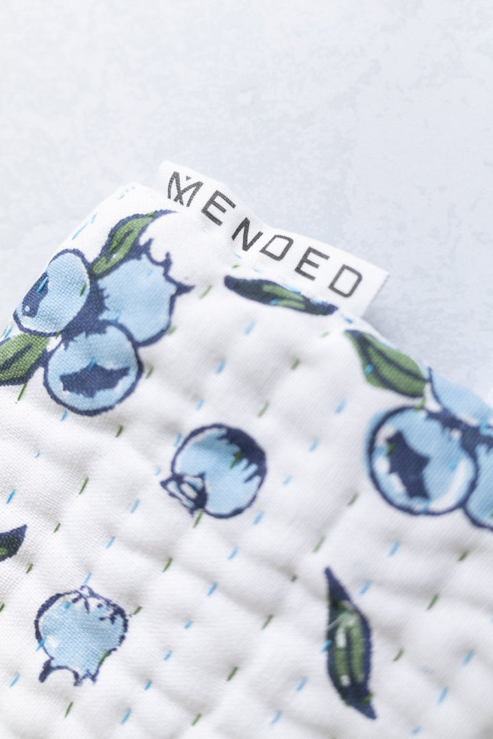 Pot Holder Set - Blueberry &amp; Plaid - The Mended Company