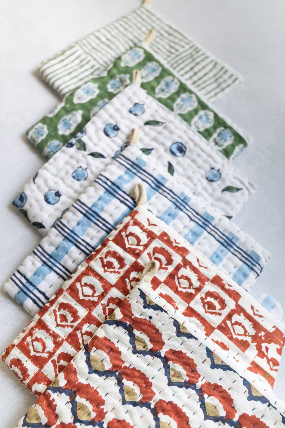 Pot Holder Set - Modern & Checkered Poppy - The Mended Company