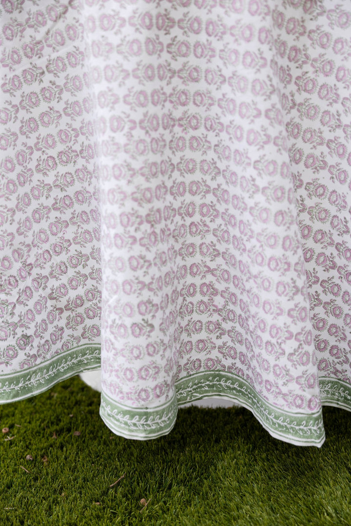Round Tablecloth - Protea, Sage &amp; Lilac - The Mended Company