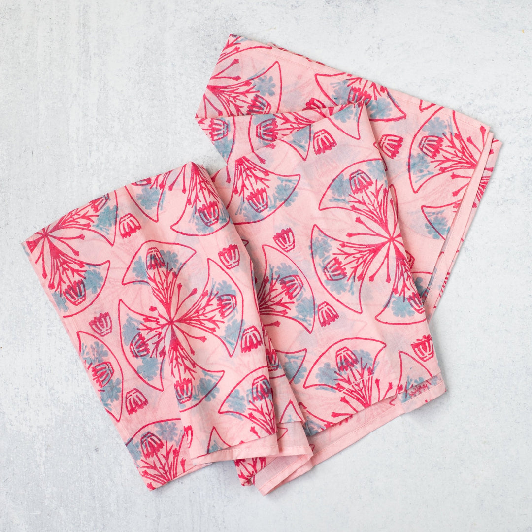Sarong - Pink Voile - Mosaic, Saltwater & Pink - The Mended Company