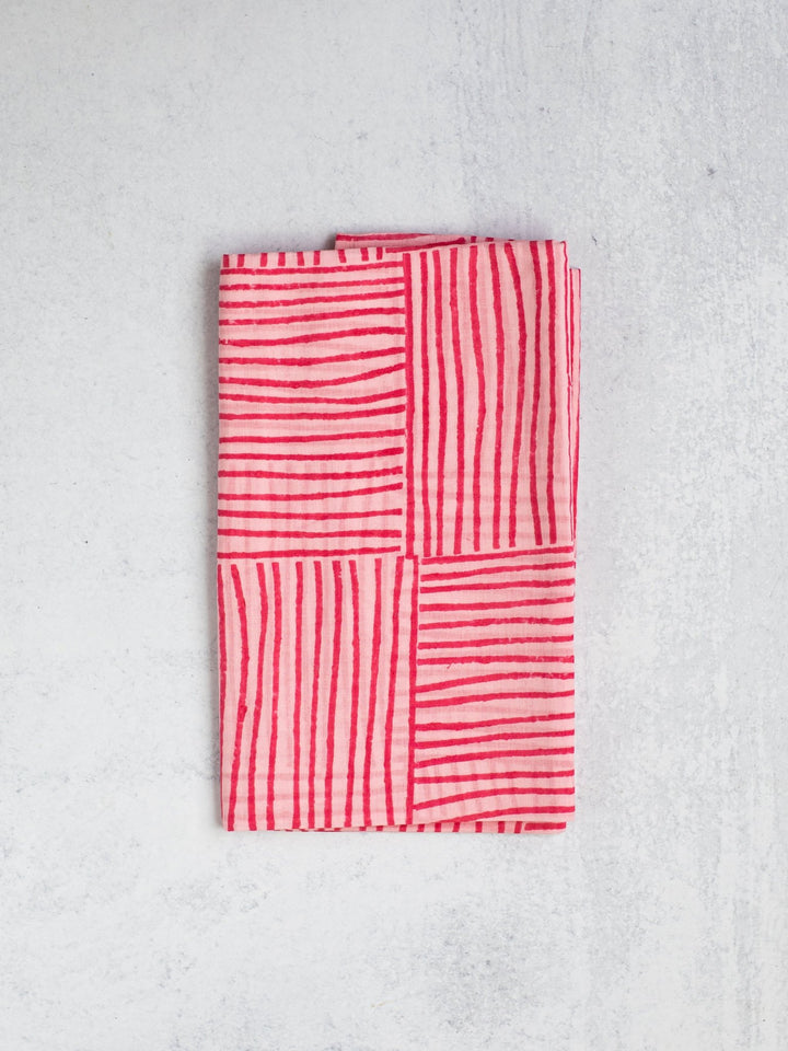 Sarong - Stripe, Pink - The Mended Company