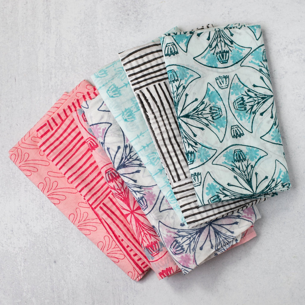 Sarong - Voile Teal - Mosaic, Midnight & Saltwater - The Mended Company