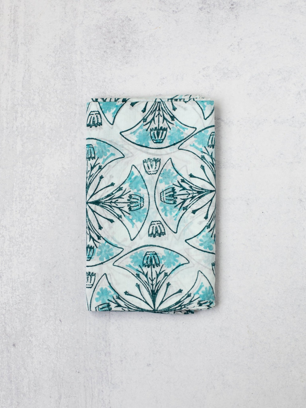 Sarong - Voile Teal - Mosaic, Midnight & Saltwater - The Mended Company