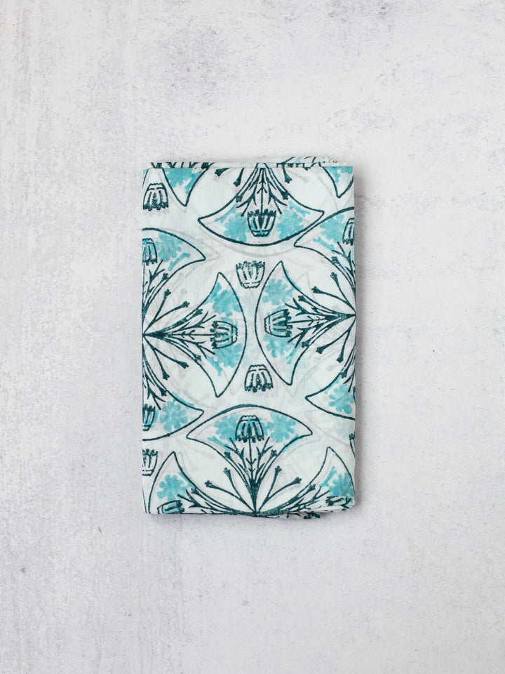 Sarong - Voile Teal - Mosaic, Midnight &amp; Saltwater - The Mended Company
