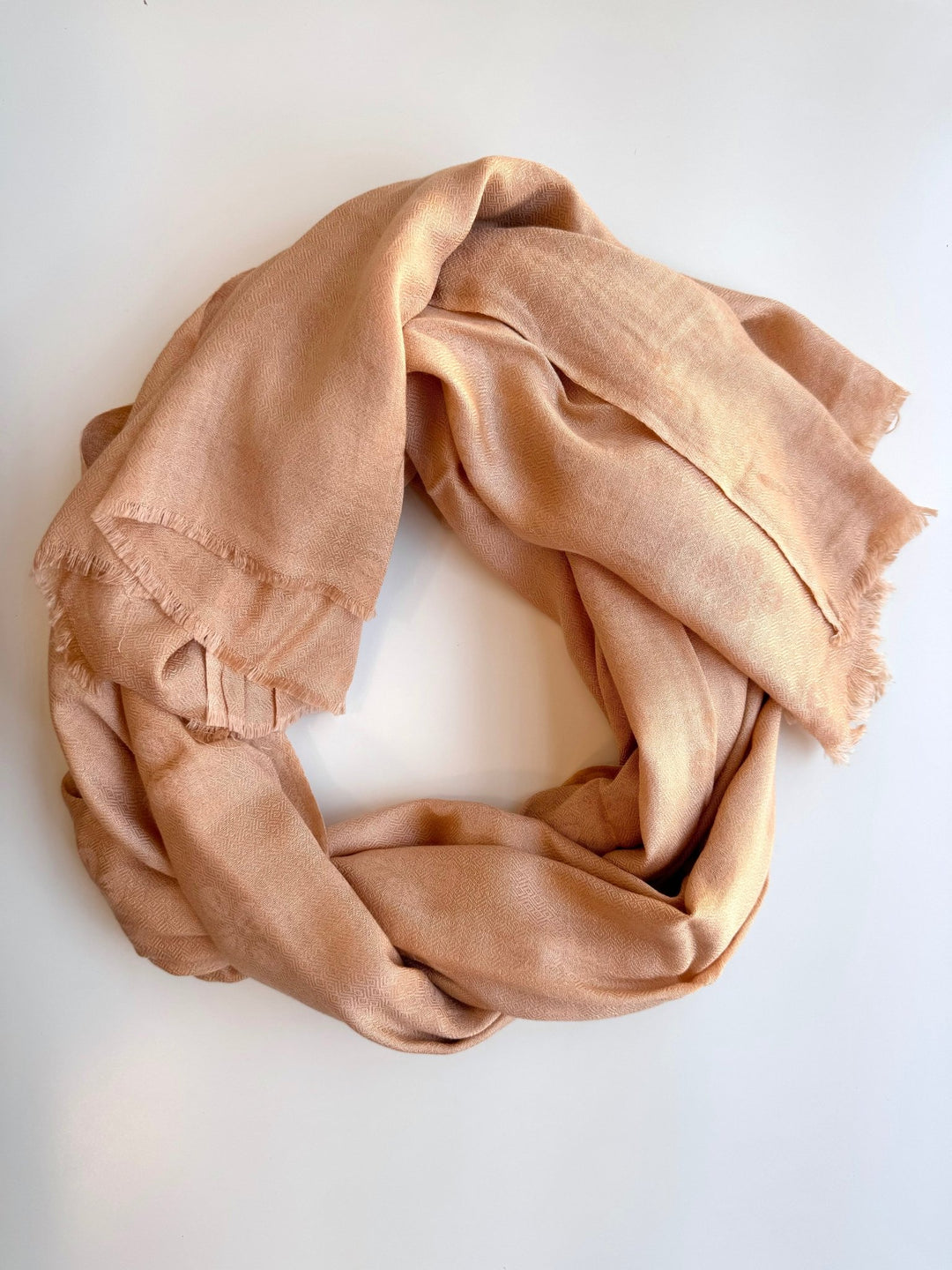 Scarf - Caramel with White Dogwood - The Mended Company