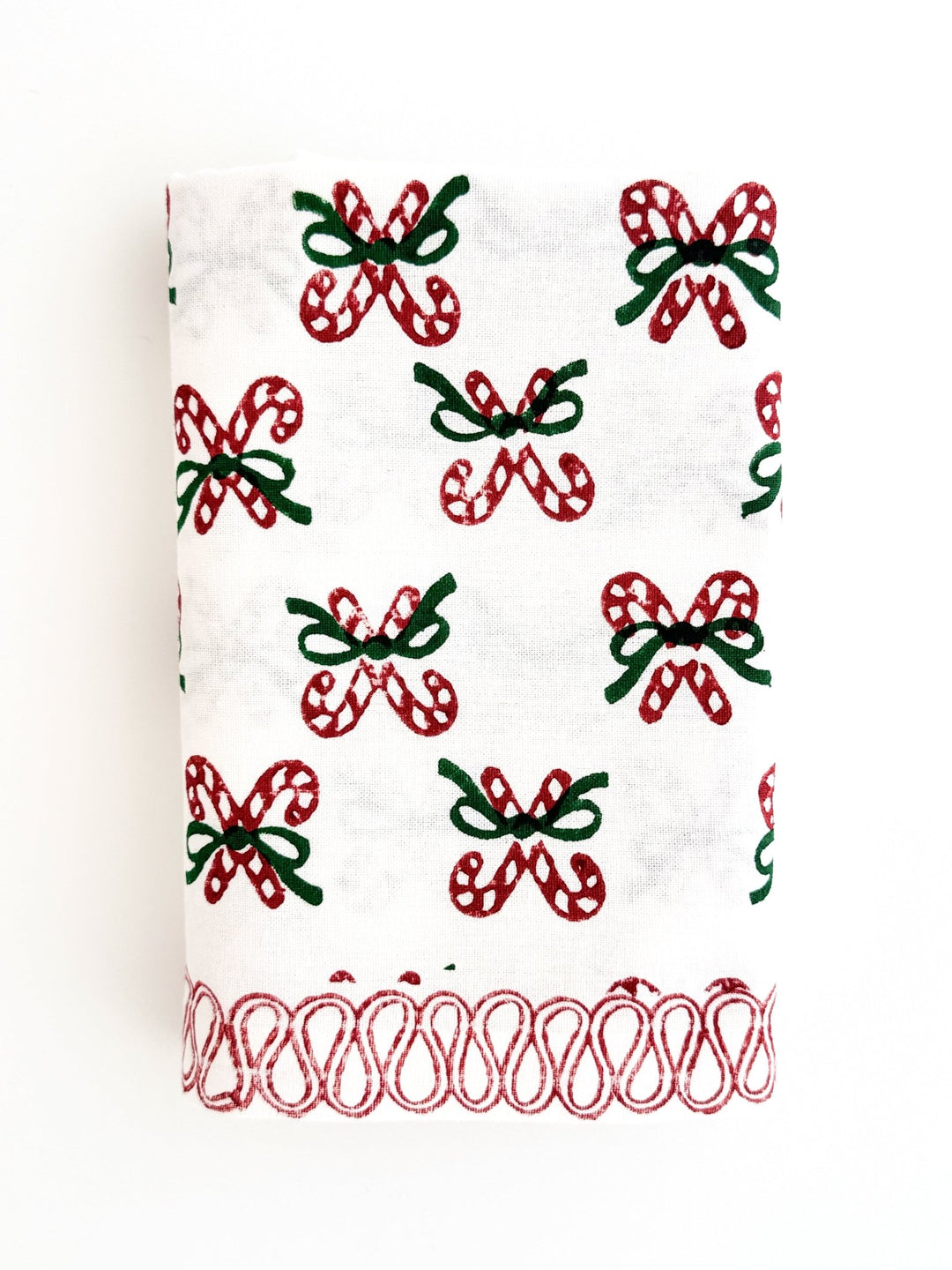 Table Runner - Candy Cane, Evergreen &amp; Red - The Mended Company