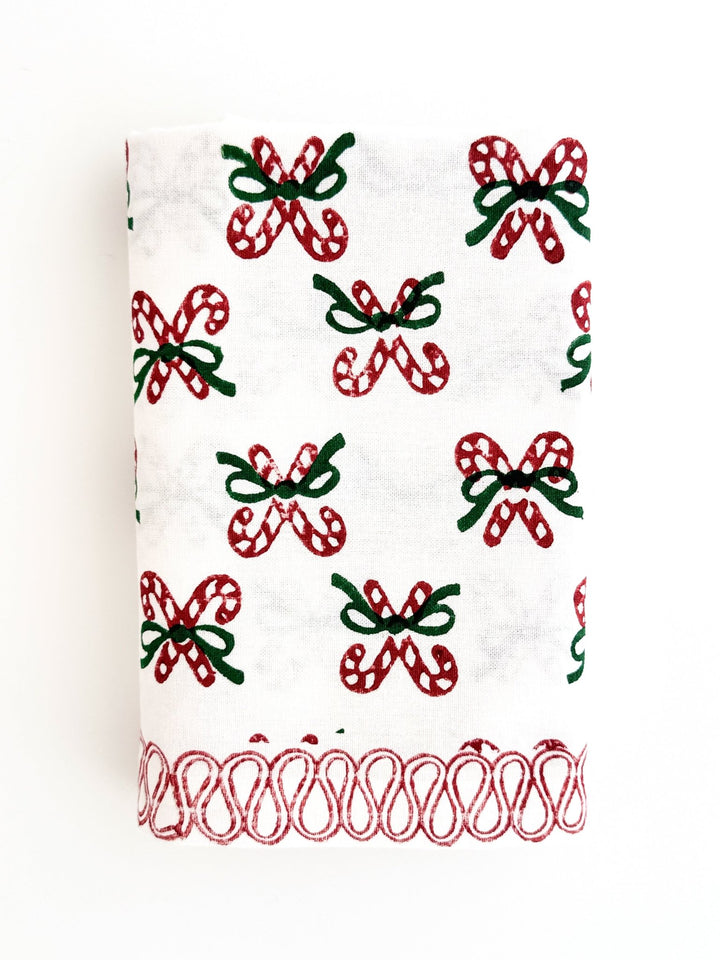 Table Runner - Candy Cane, Evergreen &amp; Red - The Mended Company