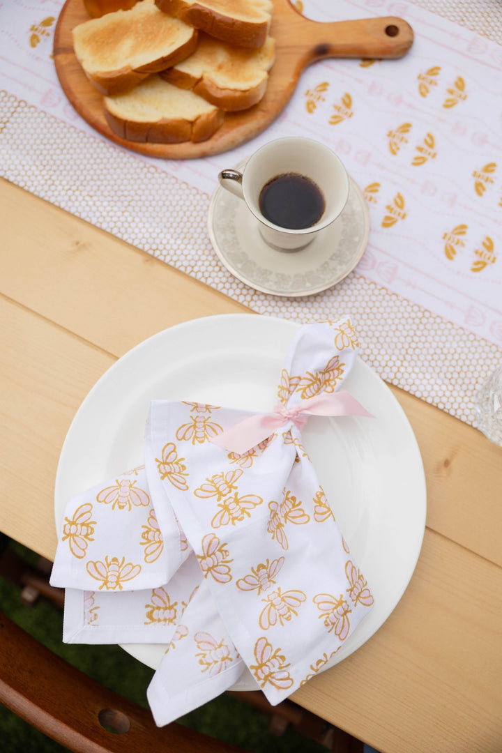 Table Runner - Honeybee - Rose &amp; Mustard - The Mended Company