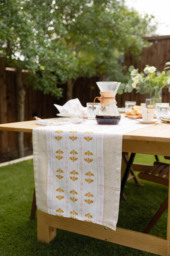 Table Runner - Honeybee - Rose &amp; Mustard - The Mended Company