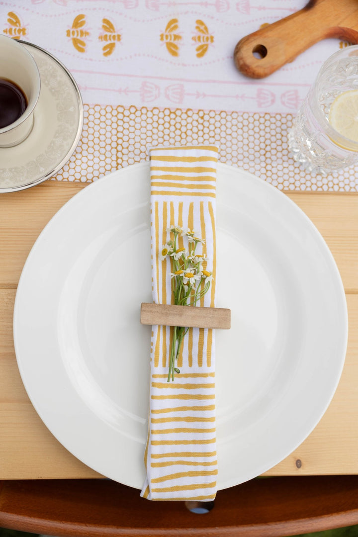 Table Runner - Honeybee - Rose &amp; Mustard - The Mended Company
