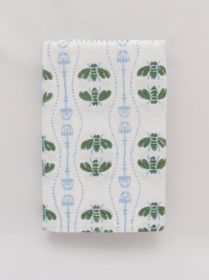 Table Runner - Honeybee - Uniform Blue &amp; Sage - The Mended Company