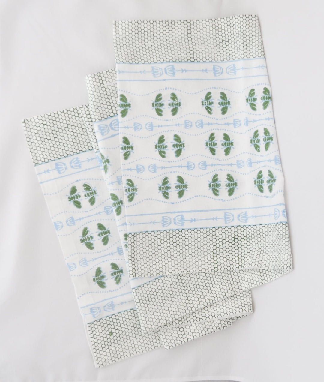 Table Runner - Honeybee - Uniform Blue &amp; Sage - The Mended Company