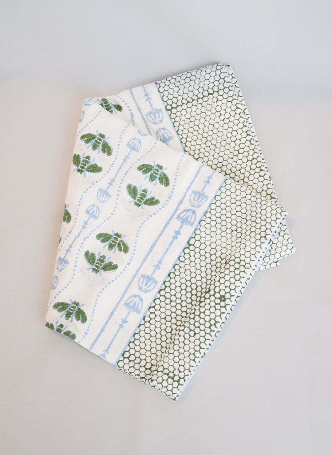 Table Runner - Honeybee - Uniform Blue &amp; Sage - The Mended Company
