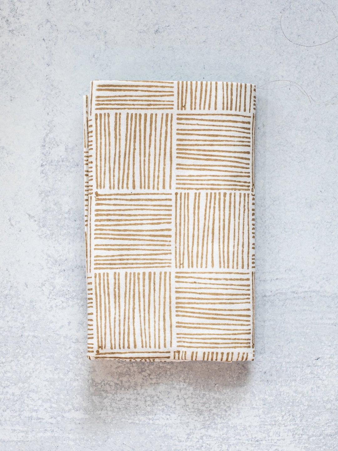 Table Runner (Ivory) - Striped, Chai - The Mended Company