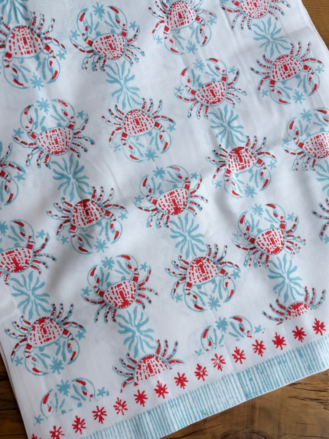 Table Runner - King Crab - Saltwater &amp; Poppy - The Mended Company