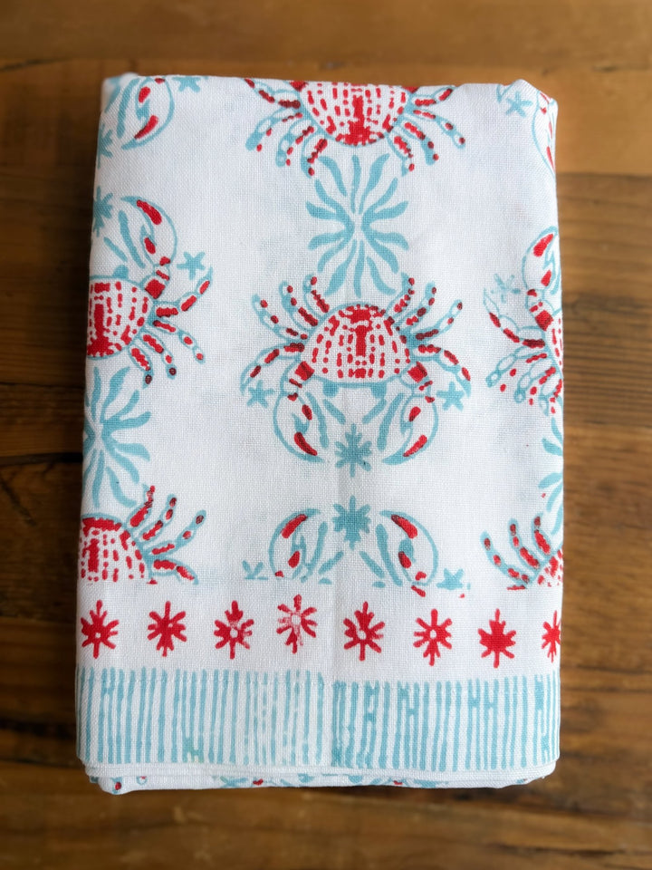 Table Runner - King Crab - Saltwater &amp; Poppy - The Mended Company