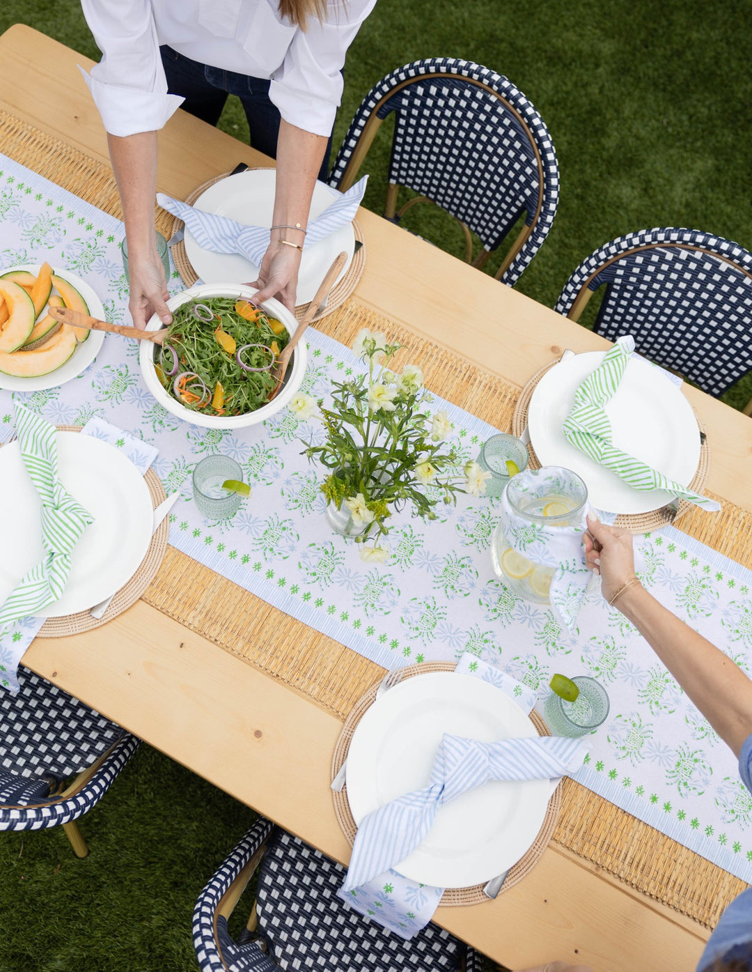 Table Runner - King Crab - Uniform Blue & Vine - The Mended Company