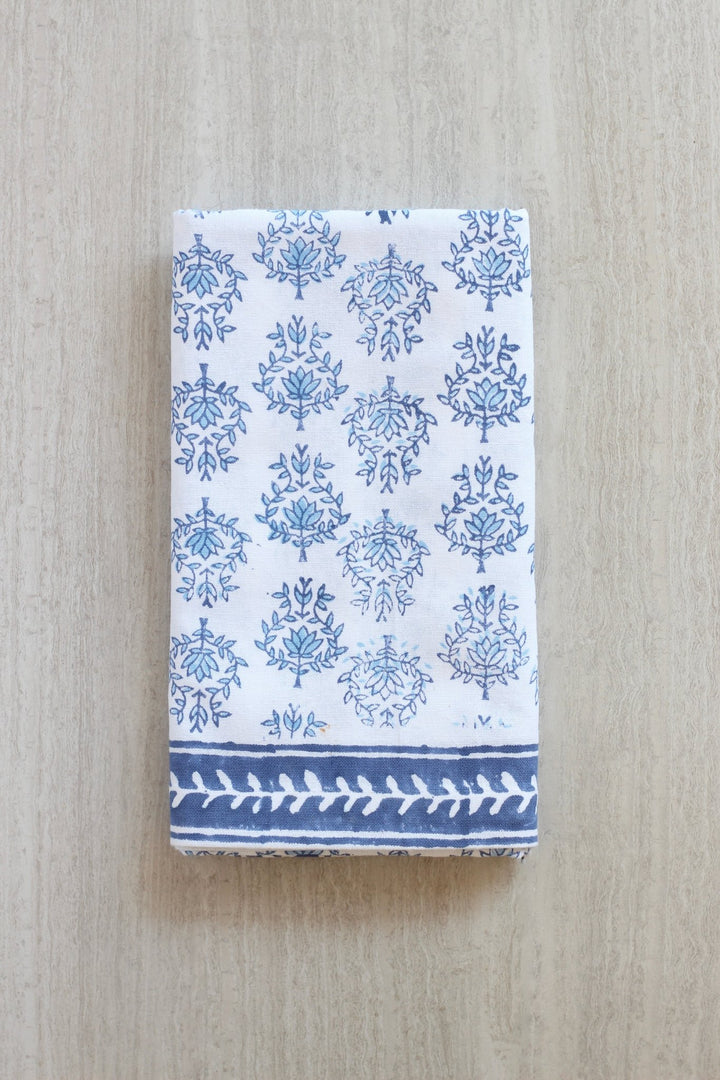 Table Runner - Lotus, Uniform Blue & Navy - The Mended Company