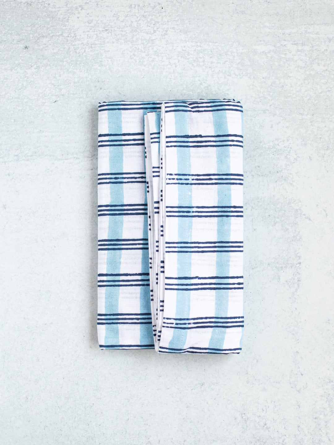 Table Runner - Plaid, Navy & Uniform Blue - The Mended Company