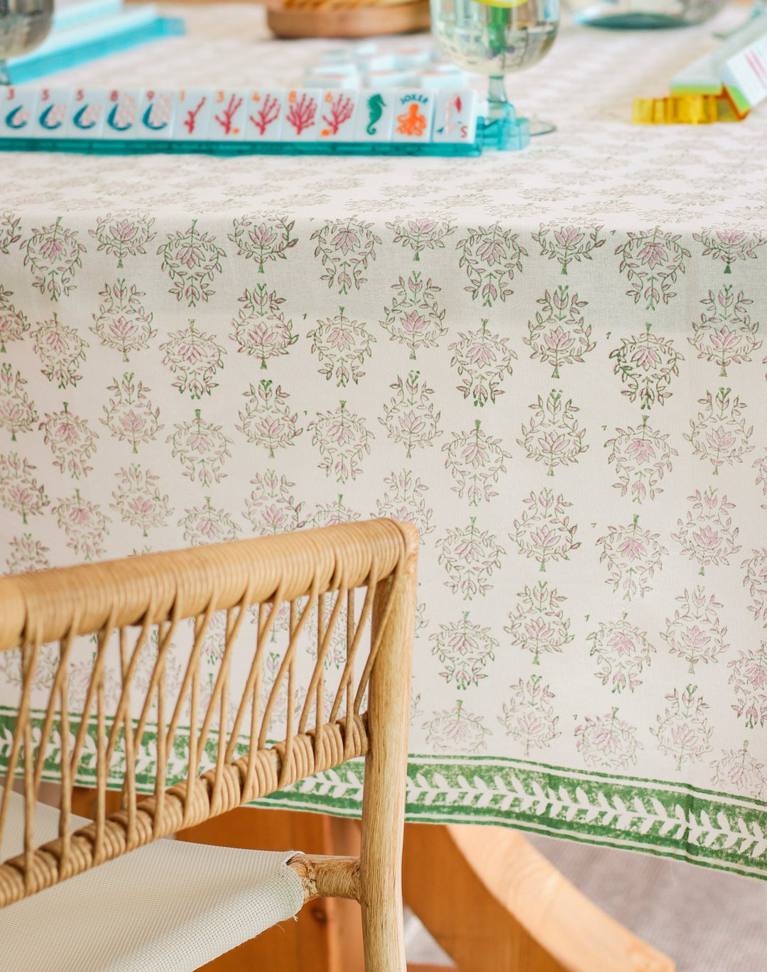 Table Runner - Protea, Sage & Lilac - The Mended Company