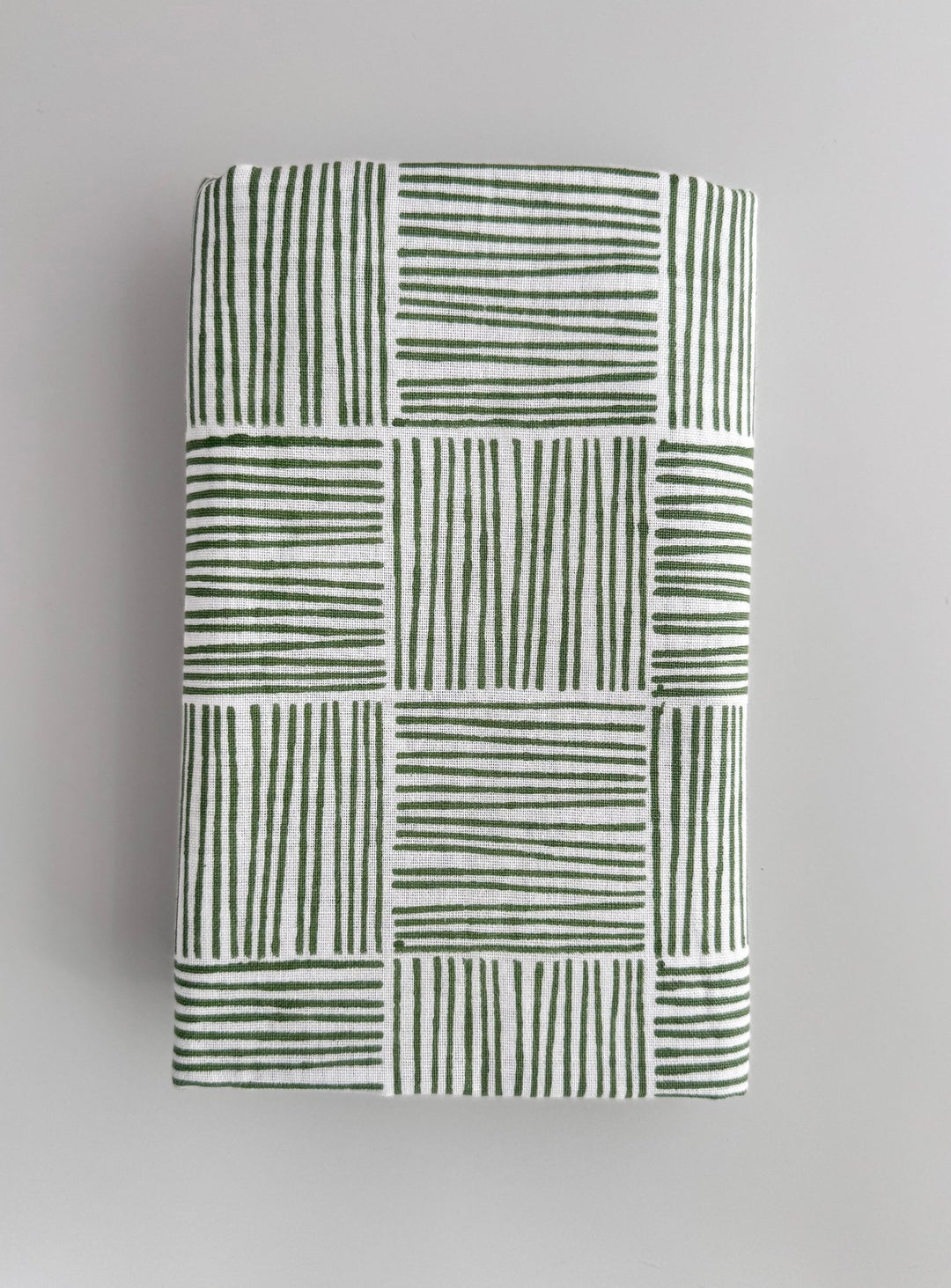 Table Runner - Stripe, Sage - The Mended Company