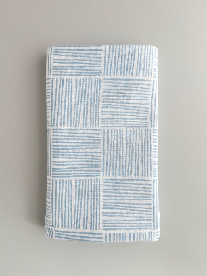 Table Runner - Stripe, Uniform Blue - The Mended Company