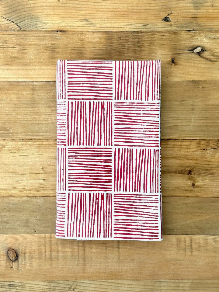 Table Runner - Striped, Red - The Mended Company