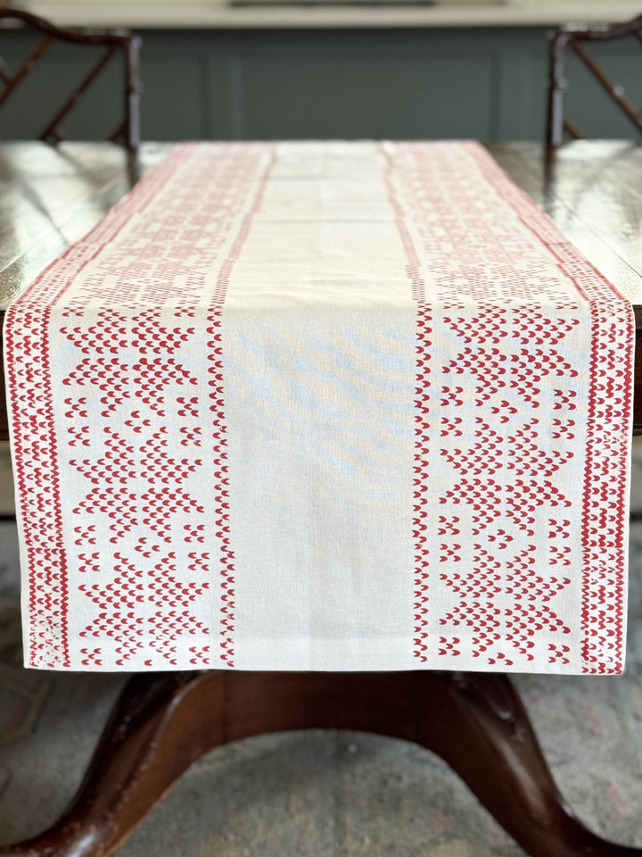 Table Runner - Sweater, Red - The Mended Company