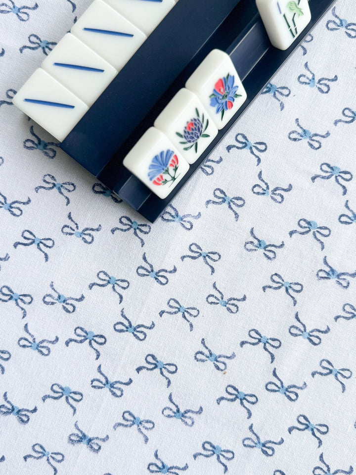 Table Throw - Bow, Navy &amp; Uniform Blue - The Mended Company