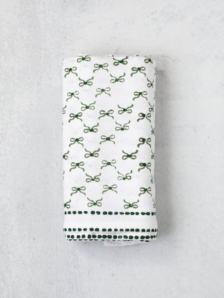 Table Throw - Bow, Sage &amp; Evergreen - The Mended Company