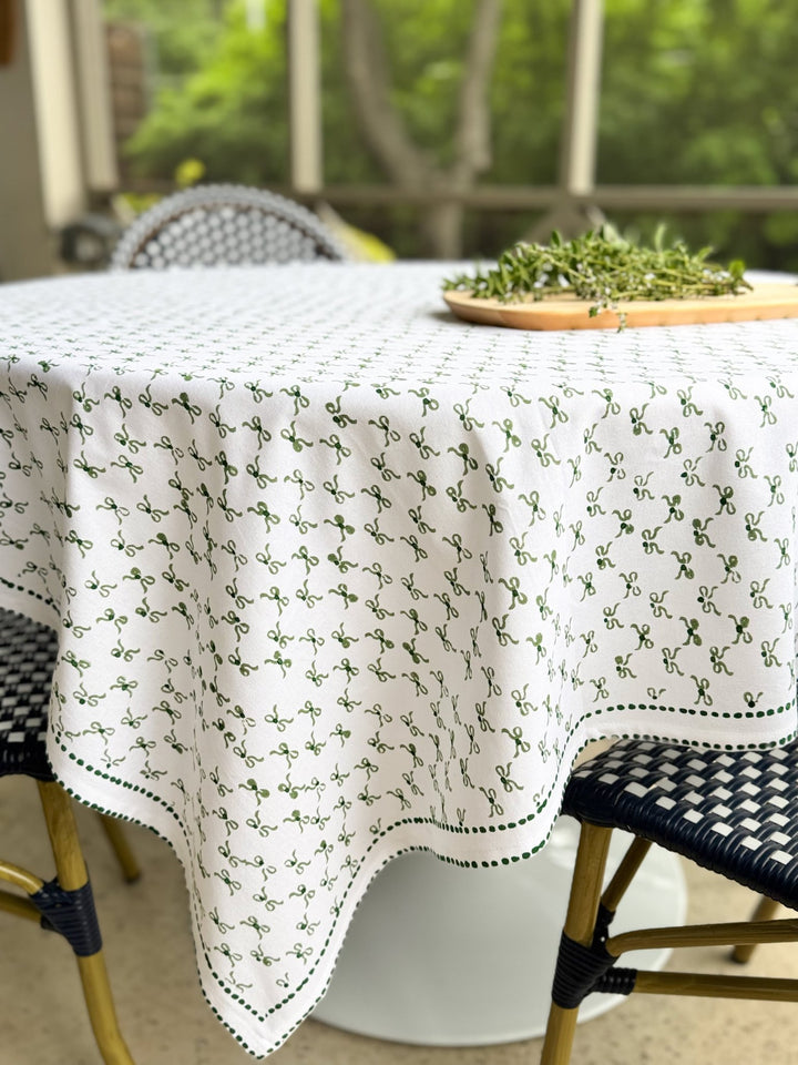 Table Throw - Bow, Sage &amp; Evergreen - The Mended Company