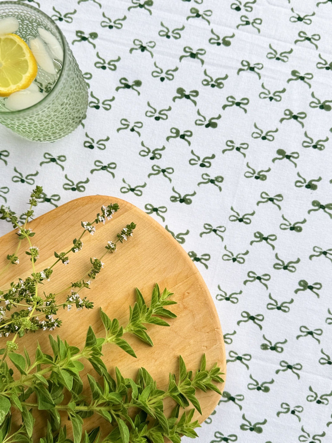 Table Throw - Bow, Sage &amp; Evergreen - The Mended Company