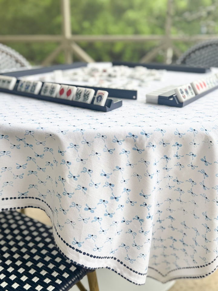 Table Throw - Bow, Uniform Blue &amp; Navy - The Mended Company