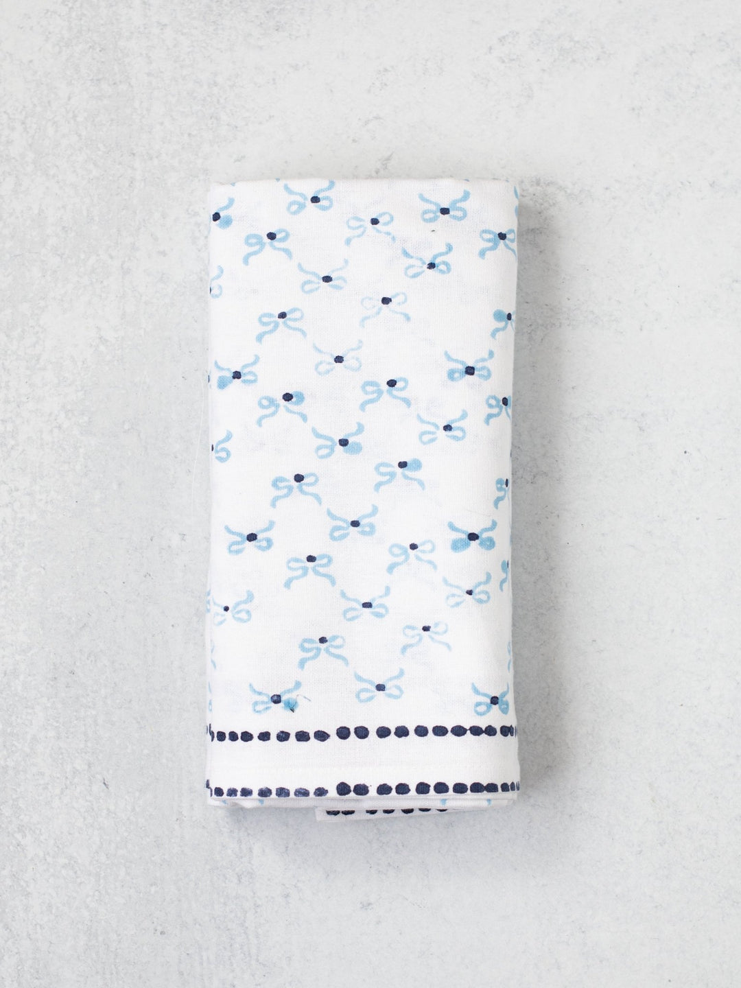 Table Throw - Bow, Uniform Blue &amp; Navy - The Mended Company