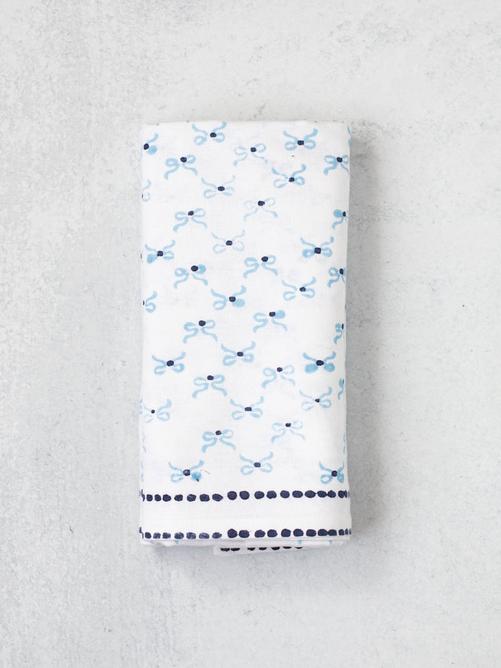 Table Throw - Bow, Uniform Blue &amp; Navy - The Mended Company