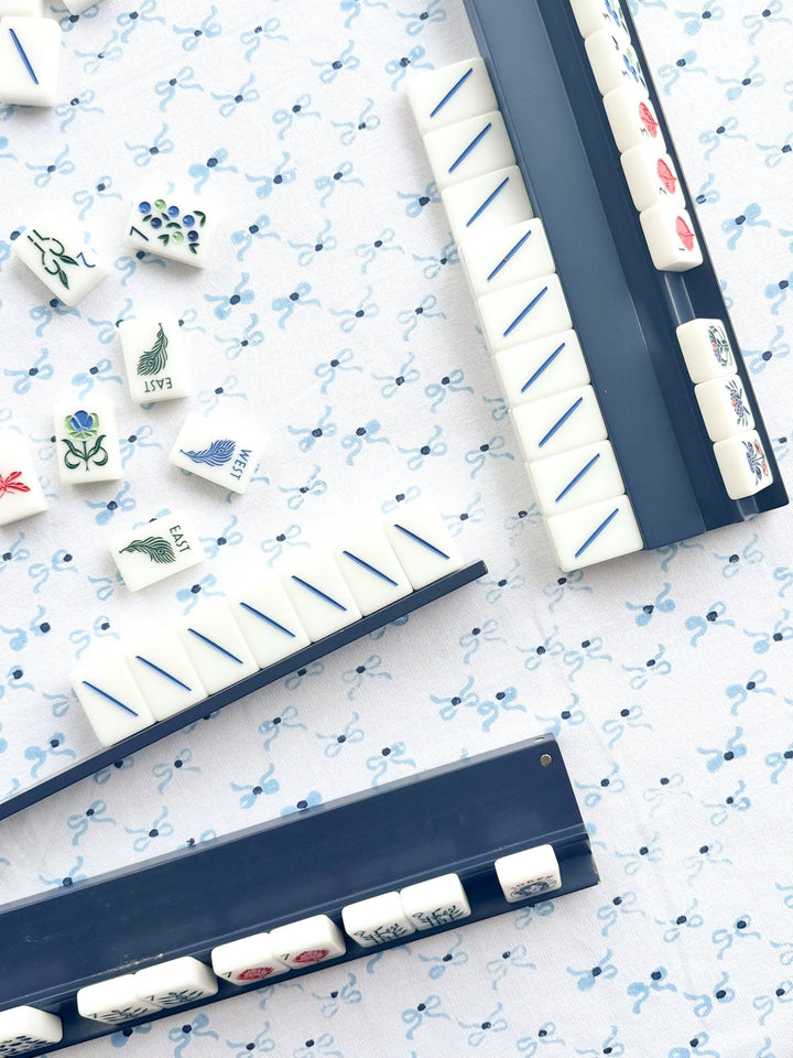 Table Throw - Bow, Uniform Blue &amp; Navy - The Mended Company
