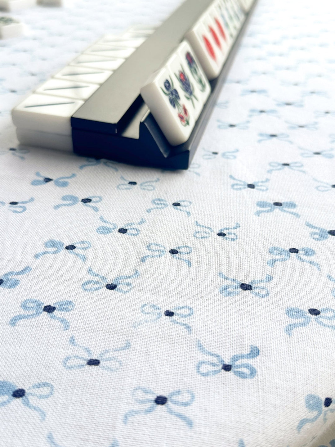 Table Throw - Bow, Uniform Blue &amp; Navy - The Mended Company