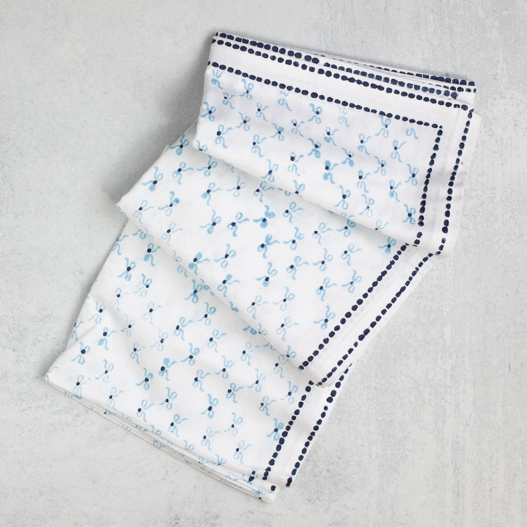 Table Throw - Bow, Uniform Blue &amp; Navy - The Mended Company