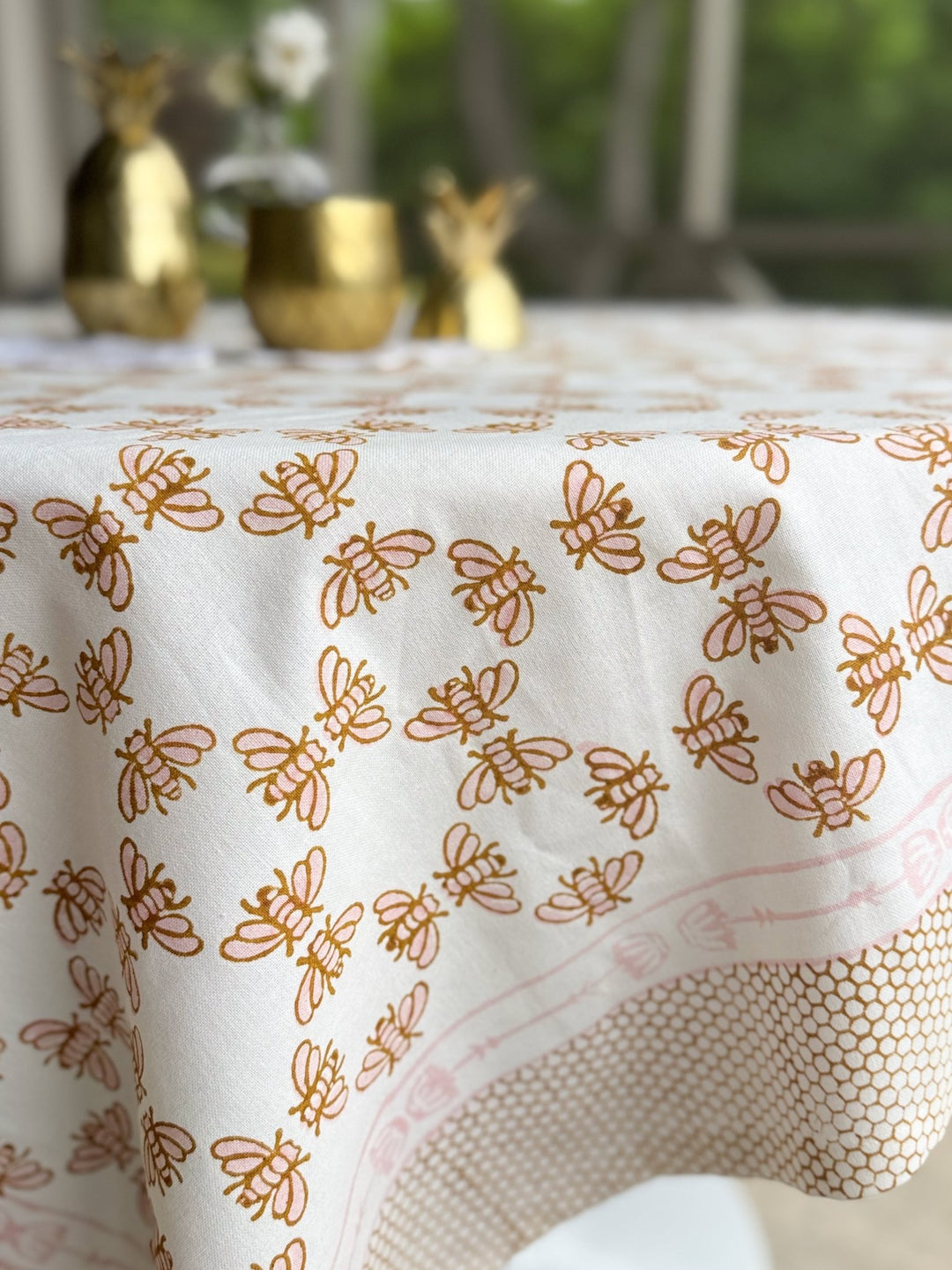 Table Throw - Honeybee - Rose & Mustard - The Mended Company