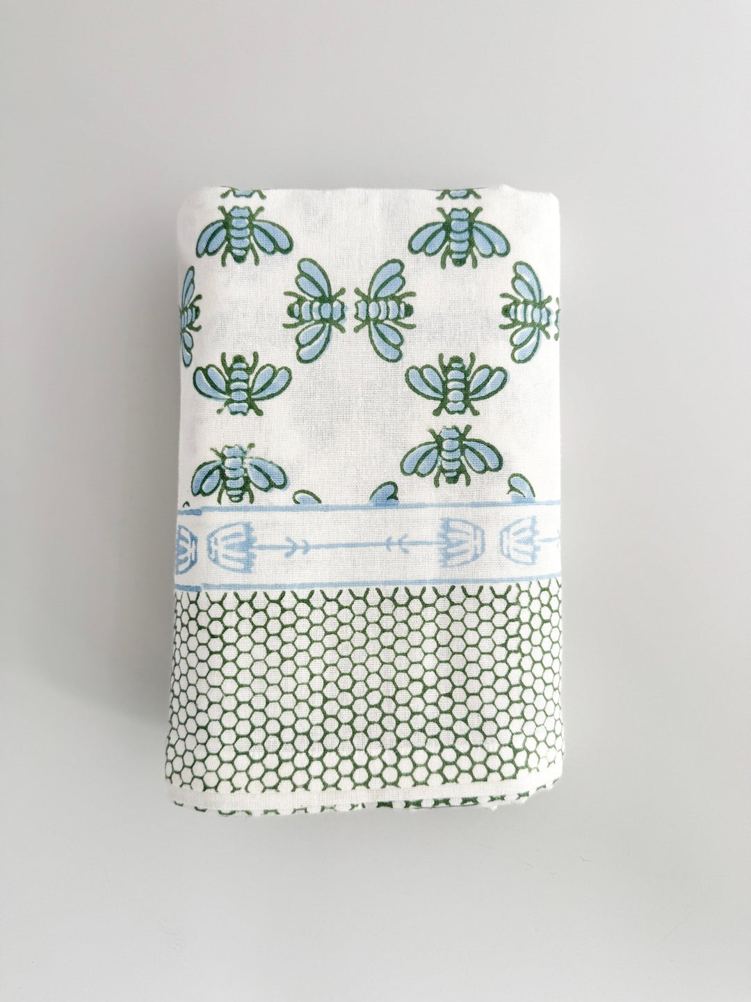 Table Throw - Honeybee - Uniform Blue &amp; Sage - The Mended Company